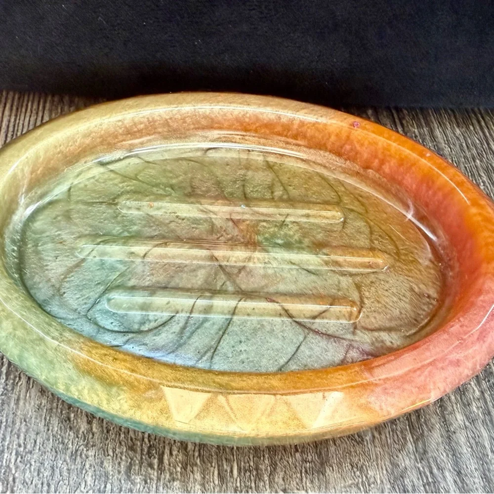 Multicolor Oval Soap Dish